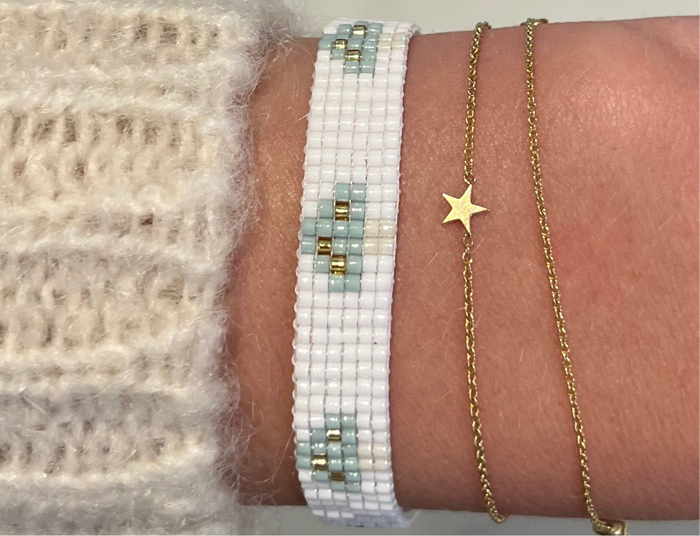 White Mushroom Bracelet