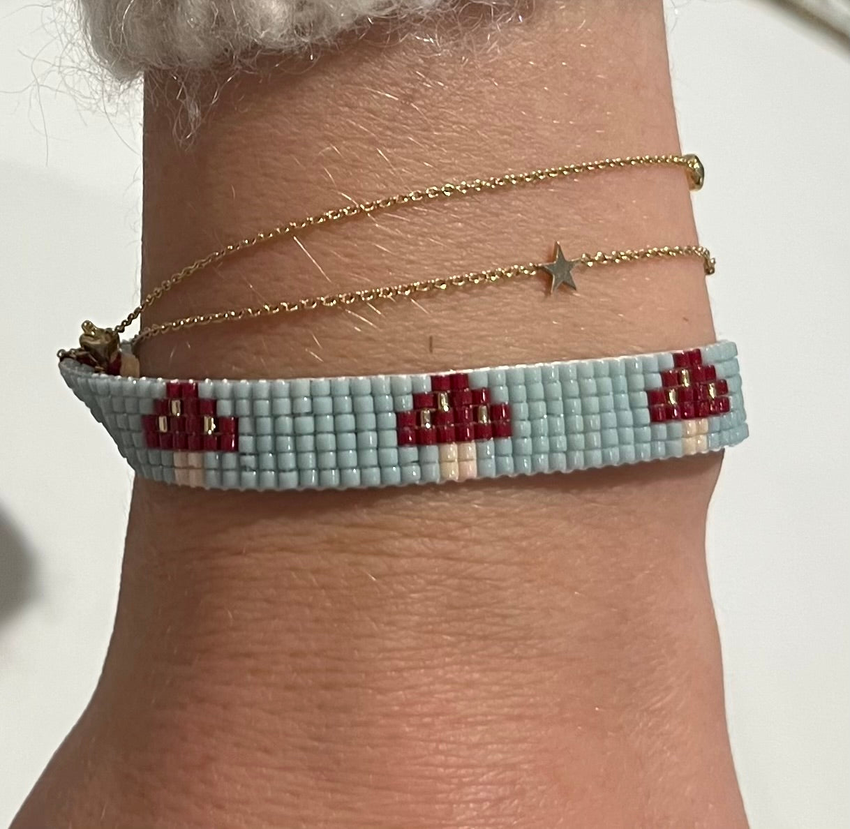 Seafoam Mushroom Bracelet