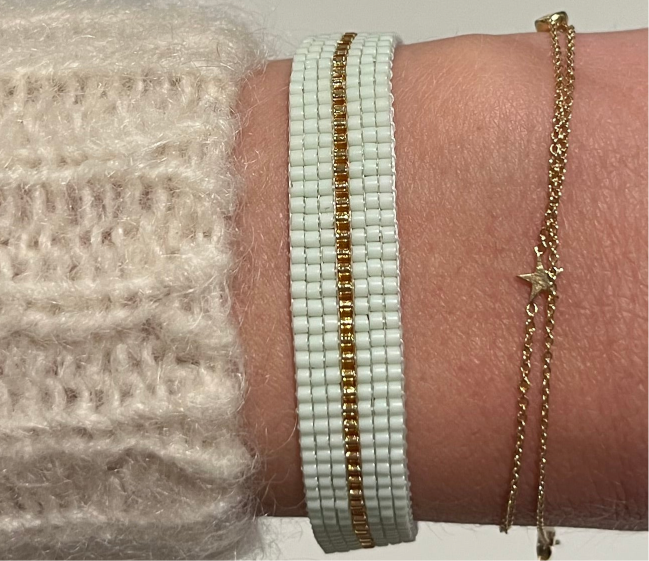 Mint Stripe Bracelet