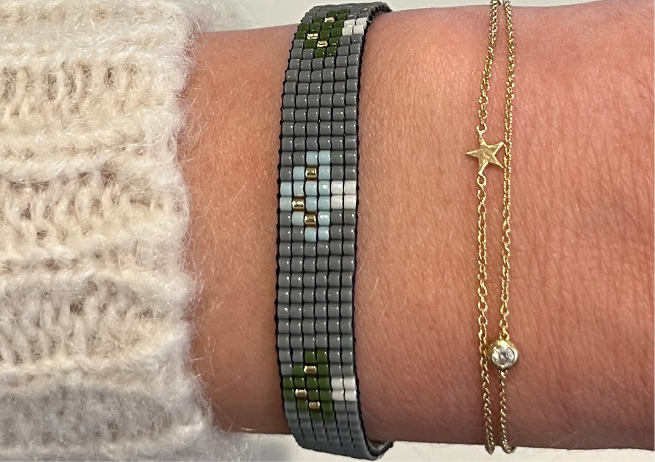Grey Mushroom Bracelet