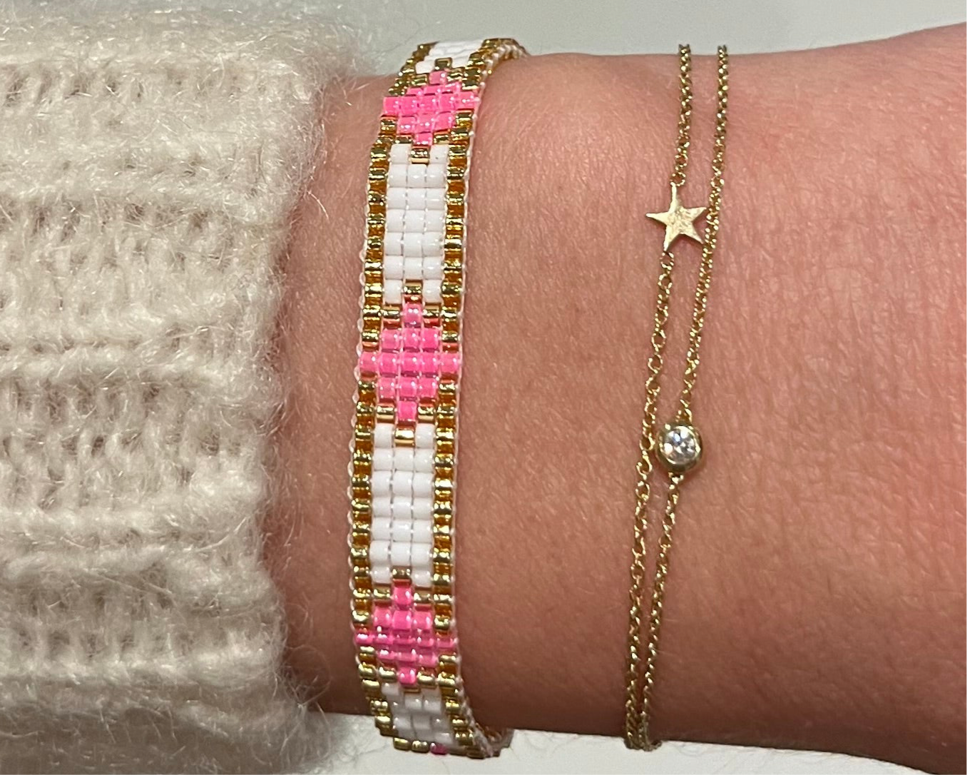 Neon Pink Friendship Bracelet