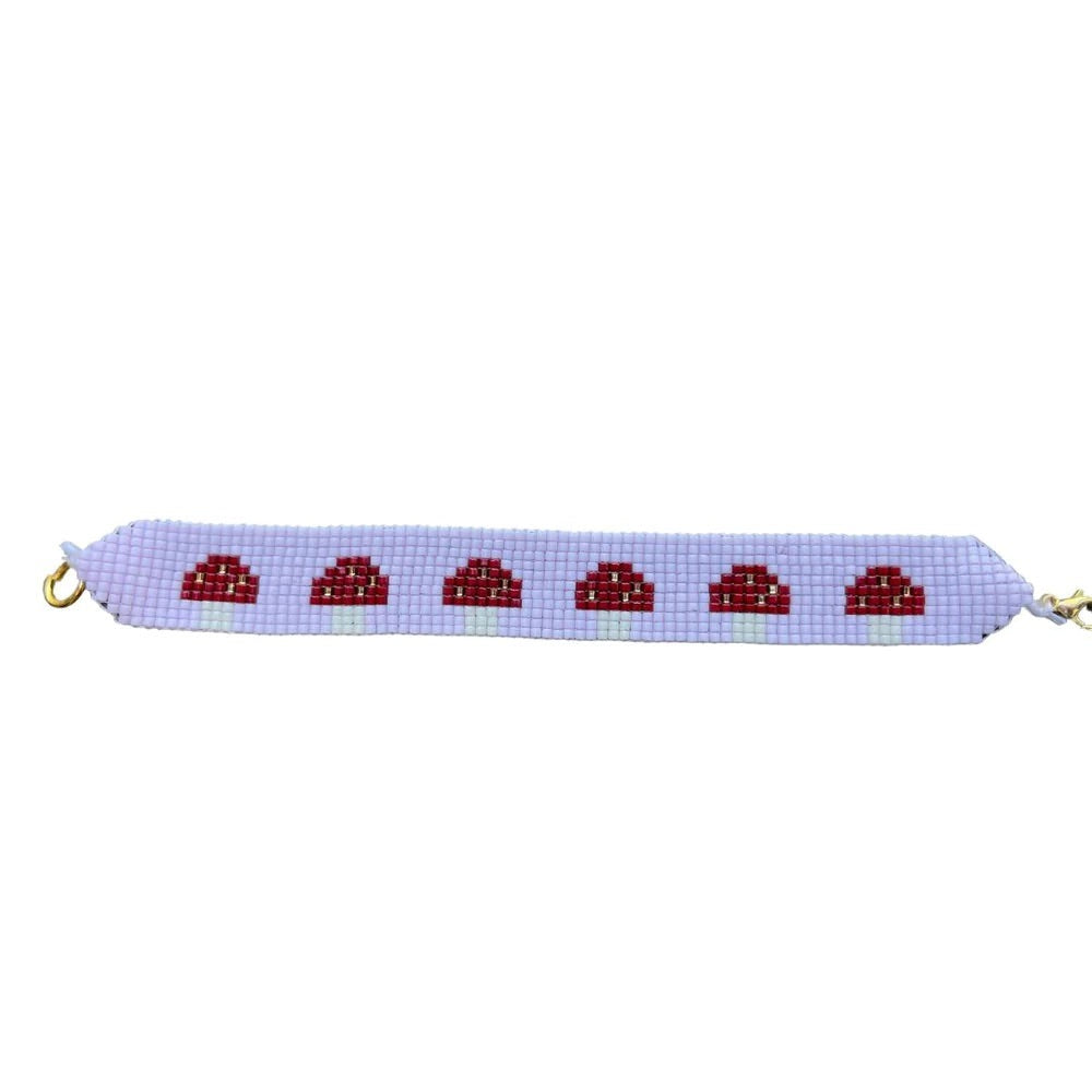 Lavender Mushroom Bracelet