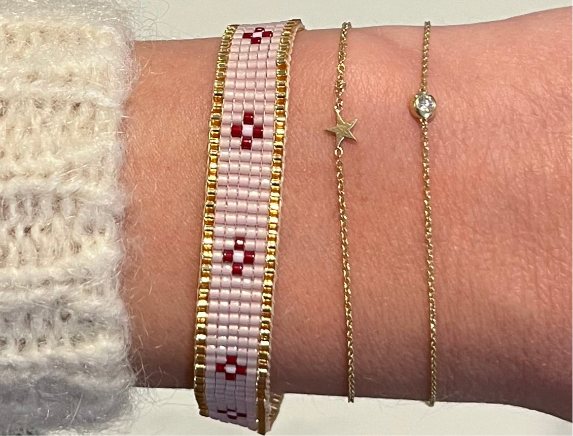 Raspberry Window Box Bracelet