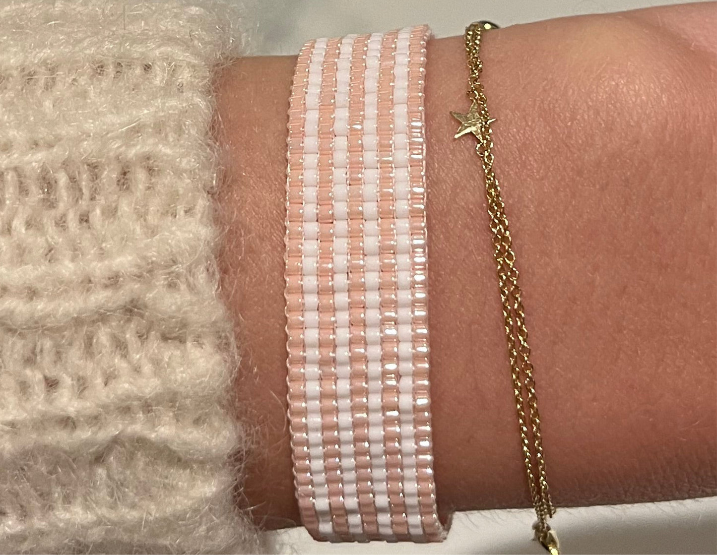 Pink Stripe Bracelet