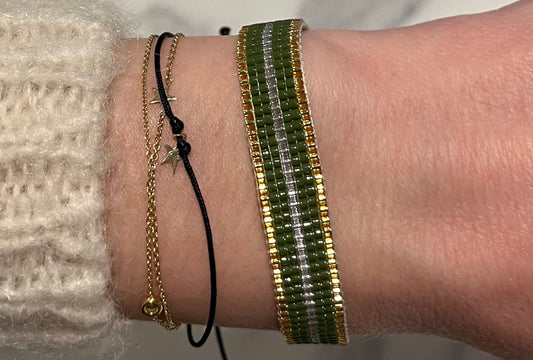 Transparent Grey Stripe Bracelet