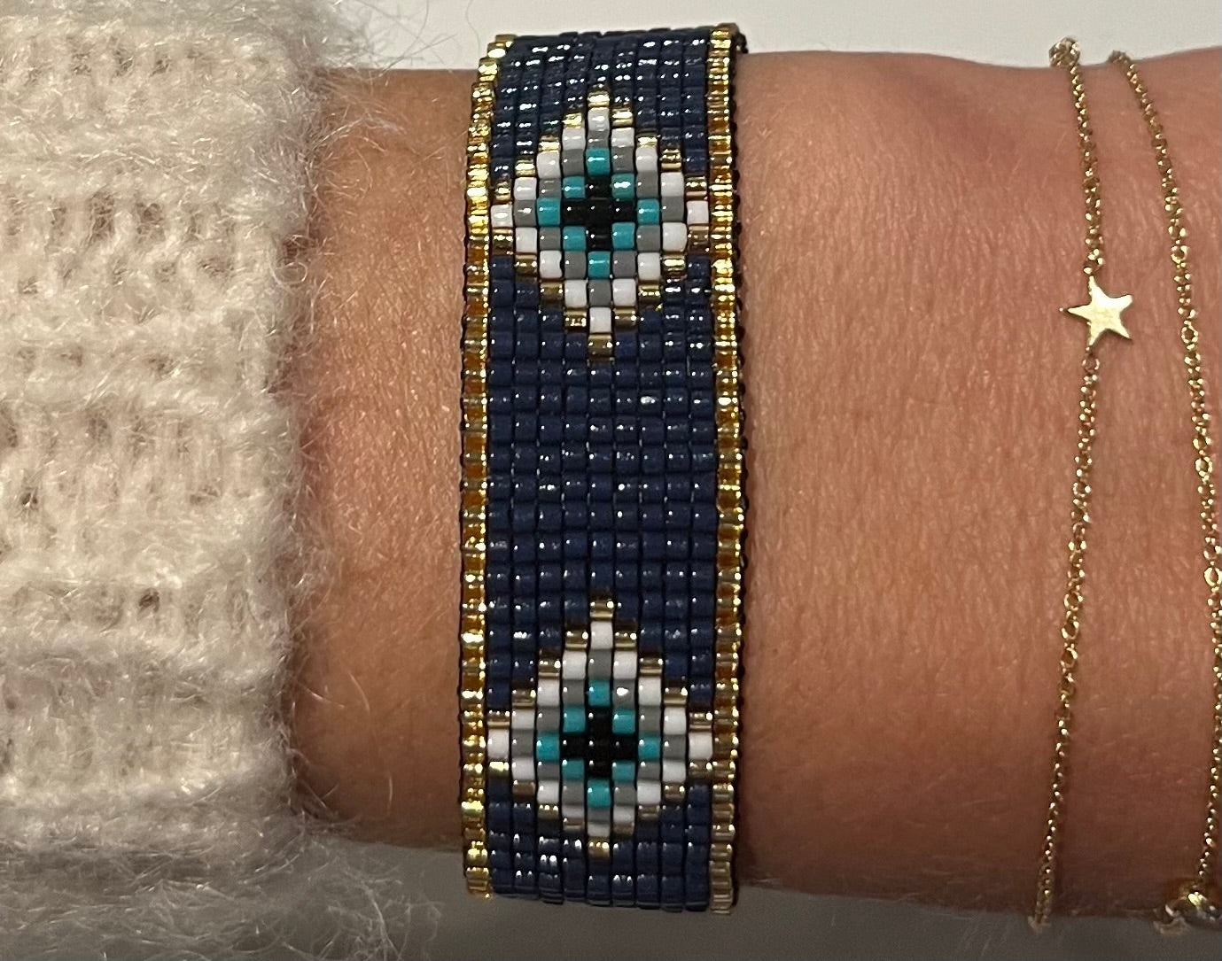 Navy Evil Eye Bracelet