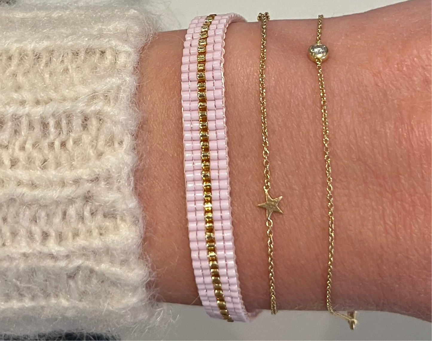 Lavender Stripe Bracelet
