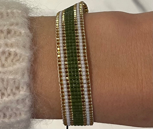 Green Stripe Bracelet