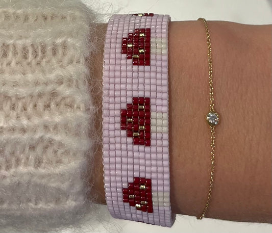 Lavender Mushroom Bracelet